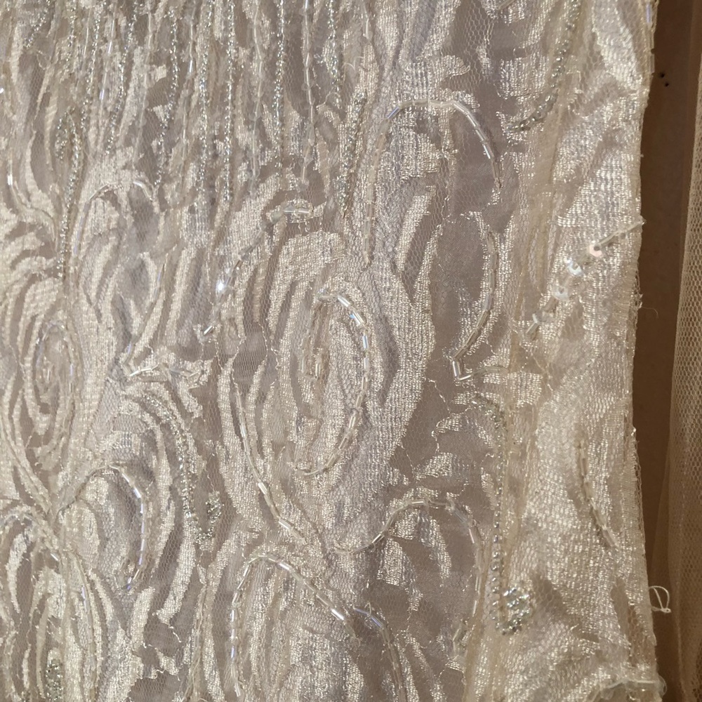 Scala Sequined Formal Champagne Wedding/Evening G… - image 6